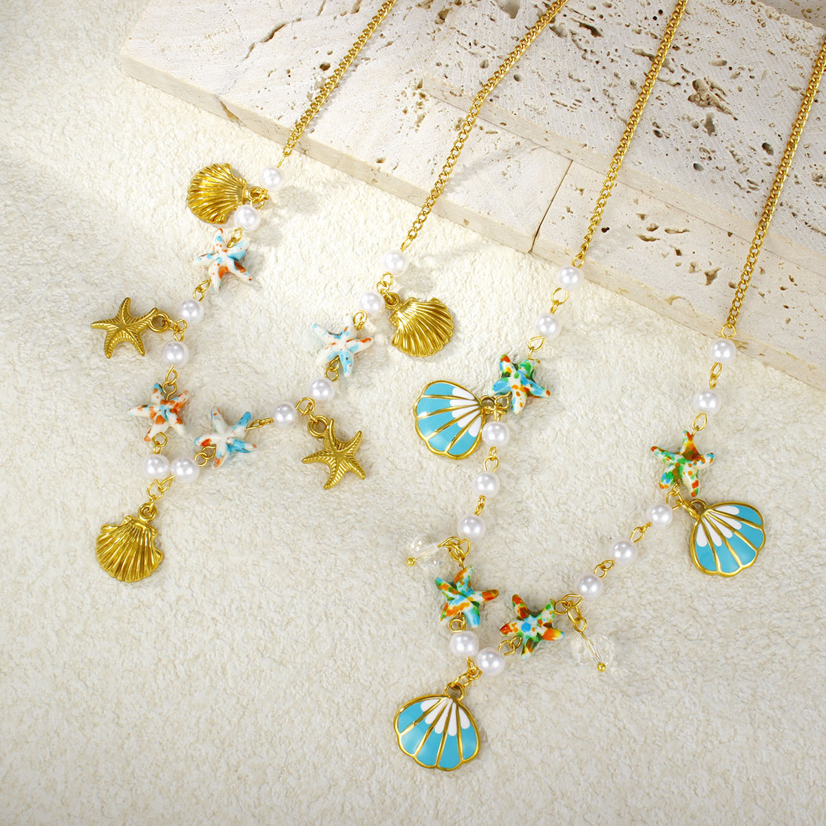 多巴胺项链贝壳海洋系列不锈钢吊坠项链