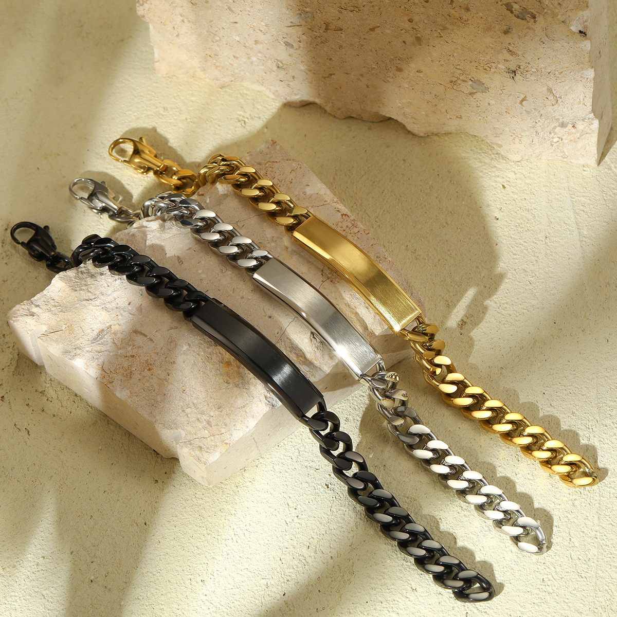 高品质316L不锈钢古巴链手